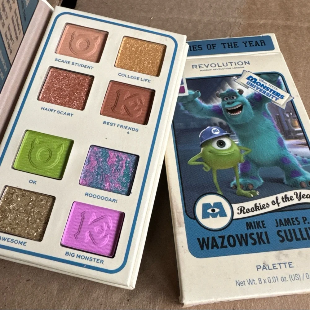 2 Makeup Revolution x Monsters University Card Eyeshadow Palette Randall Rookies